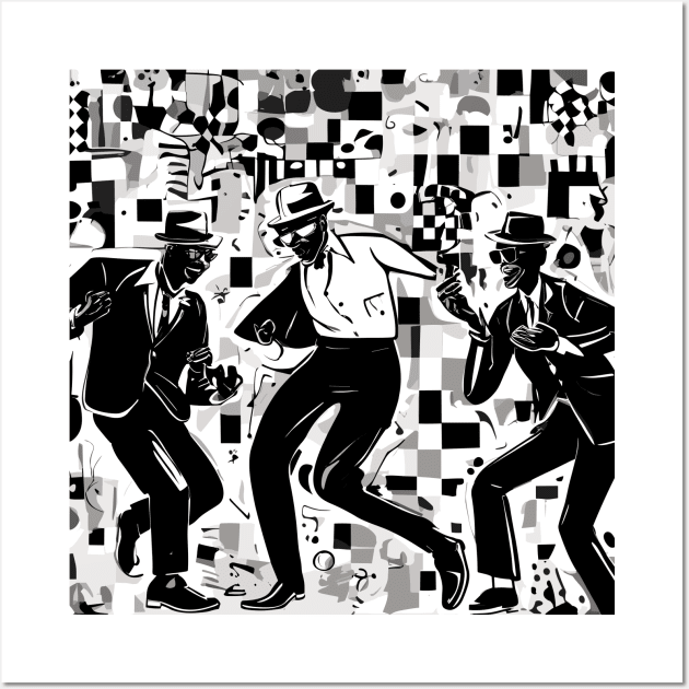 ska dancing - two tone Wall Art by Kingrocker Clothing